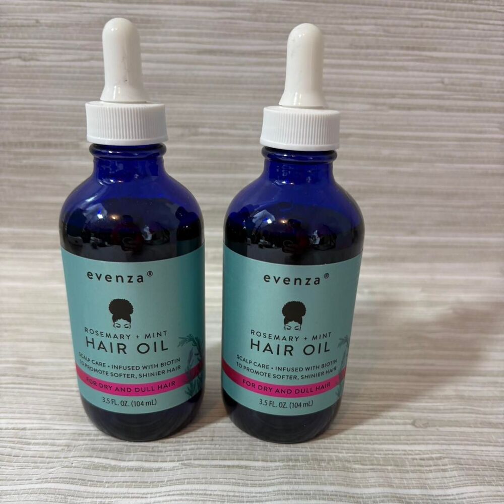 NEW EVENZA rosemary and mint hair oil set of 2 NWT